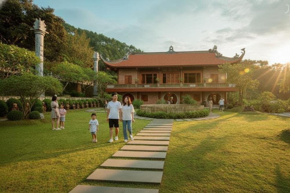 Chùa Địa Tạng Phi Lai Tự ẩn mình sâu trong lòng rừng già, sở hữu nét đẹp kiến trúc truyền thống cùng không gian thanh bình.